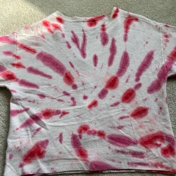 CRUSH Cashmere Tie Dye Button Down Oversized Cardigan Sweater Size 1 Large - Picture 7 of 9